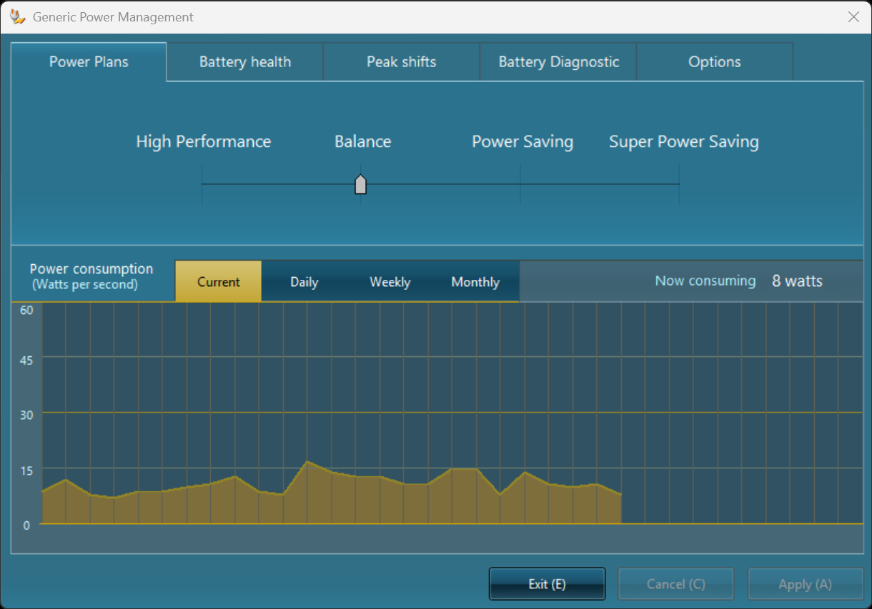 SCHENKER ELEMENT 16 (E26) Power Management Screenshot 1.png